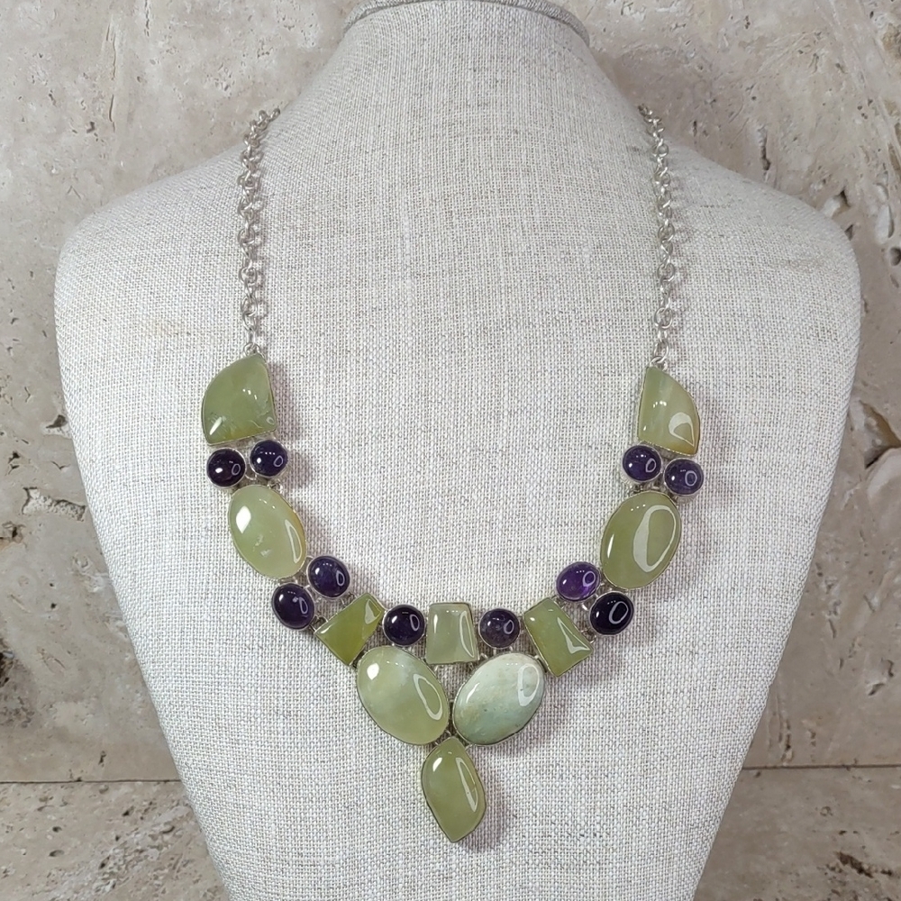 Artisan Crafted Gemstone Statement Necklace